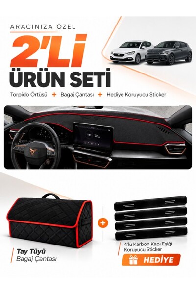 e-biz غطاء صندوق السيارة المتوافق مع CUPRA LEON (2020-2026) + حقيبة أمتعة من ...