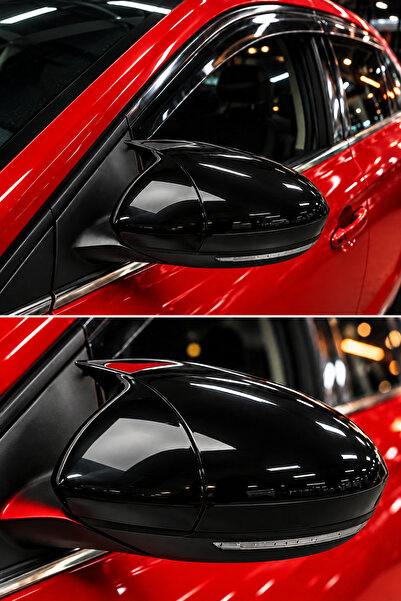 ACK Dizayn Renault Megane 4 Yarasa Ayna Kapağı Piano Black Parlak Siyah