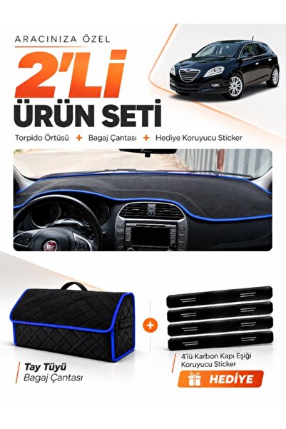 e-biz Lancia Delta (2008-2014) Compatible Glove Box Cover + Tay Tüy Luggage B...