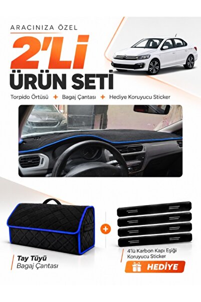 e-biz Citroen C-Elysee (2012-2022) Compatible Dashboard Cover + Tay Feather T...