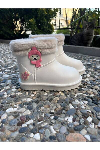 Scarpe Magiche Pink Teddy Bear Plush Lined Girls' Winter Boots – Warm Boots