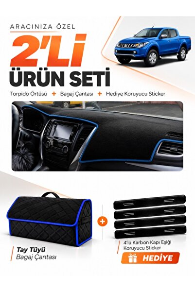 e-biz Mitsubishi L200 (2015-2021) Compatible Glove Box Cover + Tay Feather Tr...