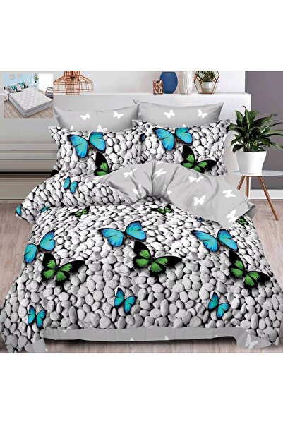 Pucioasa Home Lenjerie de pat cu elastic, tesatura tip finet, pat 2 persoane,...