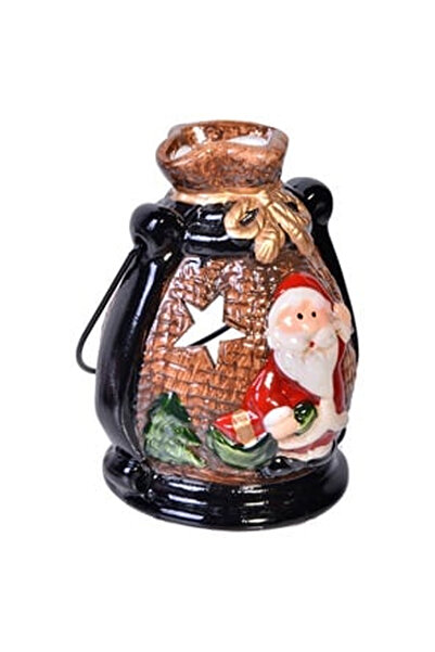 OEM Felinar Ceramic de Craciun Model Moş Craciun cu Cadouri Ø6x10cm