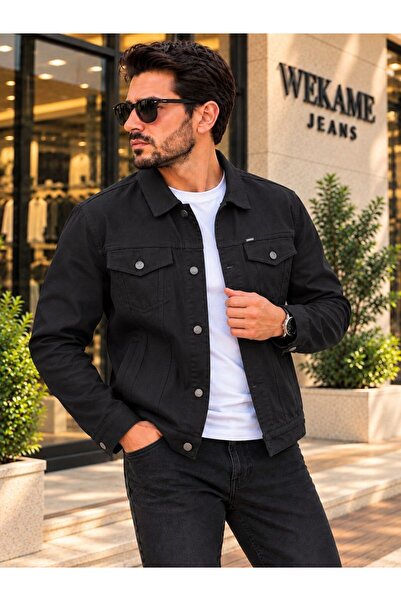 WKM Men's Jean Denim Standard Fit Jeans Jacket
