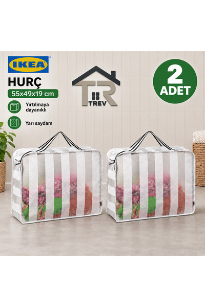 IKEA TREV 2 Adet Hurç Gardırop Düzenleyici 55/49/19 cm Elbise Giysi Çarşaf Sa...