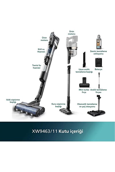 Philips 9000 Serisi AquaTrio Kablosuz Dikey Süpürge, Fiyatı
