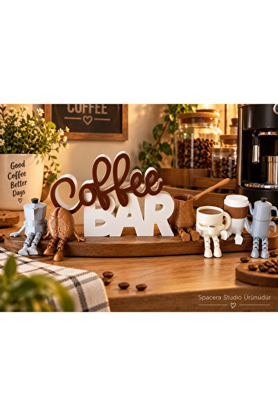 Genel Markalar Spacera / Sevimli Kahve Köşesi Coffee Bar Yazısı + 6’lı Biblo ...