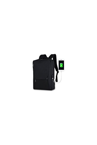 My Valice Smart Bag Active USB Şarj Girişli Slim Notebook Sırt Çantası Siyah