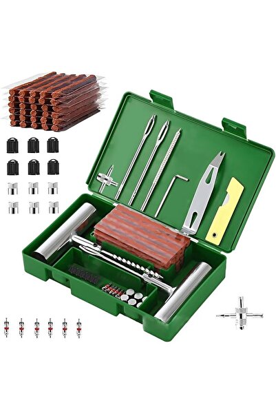 X SPRING Tire Repair Kit, Green 58 PCS Professional Tire Patch Kit, Quick Fix...