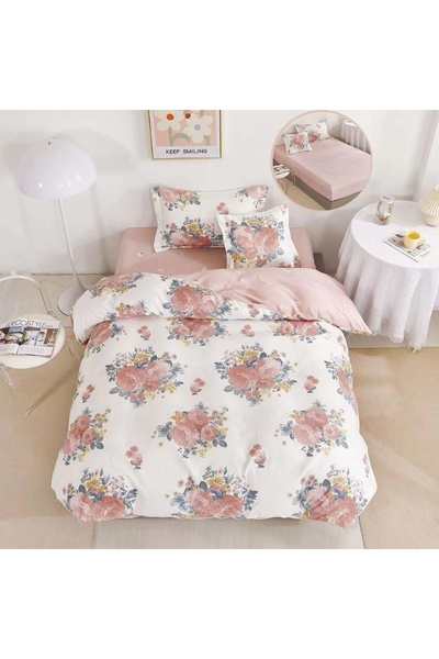 Pucioasa Home Lenjerie de pat cu elastic, tesatura tip finet, pat 1 persoana,...