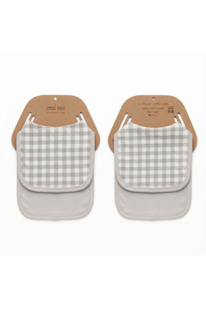 Mamman's 2-Pack 100% Cotton Combed Cotton Unisex, Newborn 0-6 Months Baby Bib
