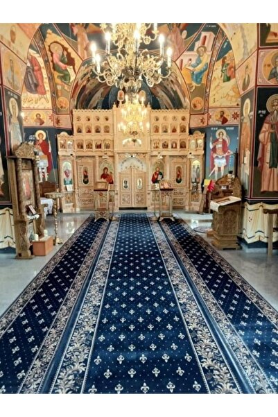 Talis Χαλί Εκκλησίας Τραβέρσα, Λωτός, Μπλε, 80x1000 εκ., Delta 15033 810