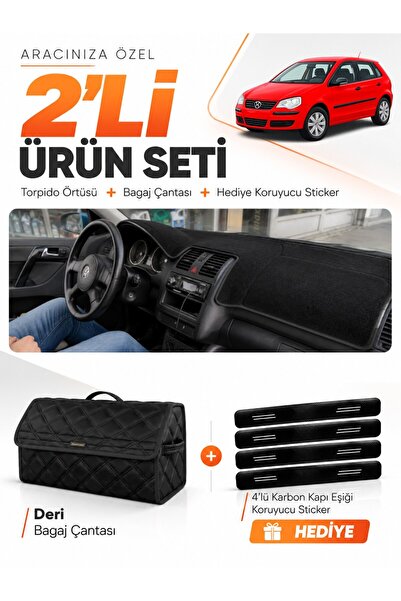 e-biz Volkswagen Polo Dürbün (2001-2009) Compatible Dashboard Cover + Leather...