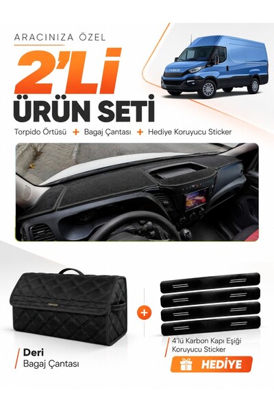 e-biz غطاء توربيدو متوافق مع IVECO DAILY (2015-2021) + حقيبة أمتعة جلدية + مج...