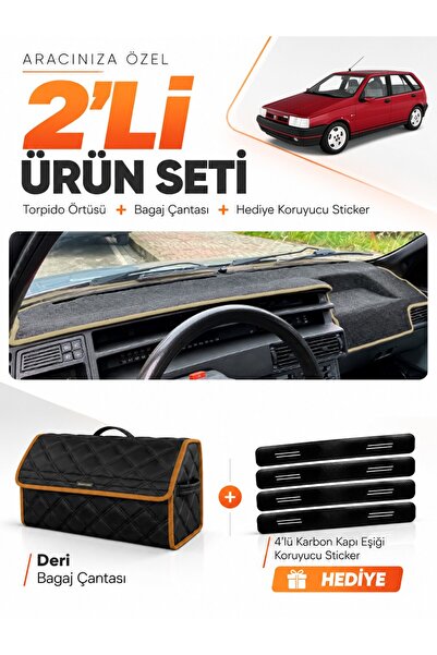 e-biz Fiat Tipo (1992-1997) Digital Console Compatible Glove Box Cover + Leat...