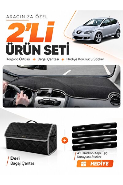 e-biz Seat Altea (2010-2015) Compatible Glove Box Cover + Leather Trunk Bag +...