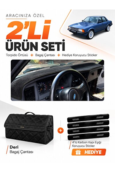 e-biz Ford Taunus (1985-1994) Compatible Glove Box Cover + Leather Trunk Bag ...