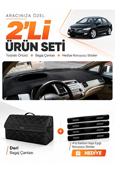 e-biz Honda Civic Fd6 (2005-2011) Compatible Dashboard Cover + Leather Trunk ...