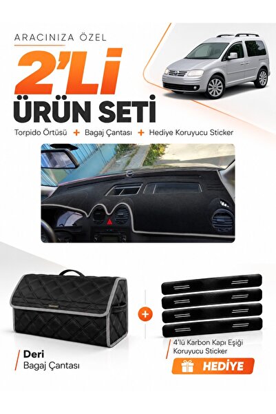 e-biz Volkswagen Caddy (2004-2010) Compatible Dashboard Cover + Leather Trunk...
