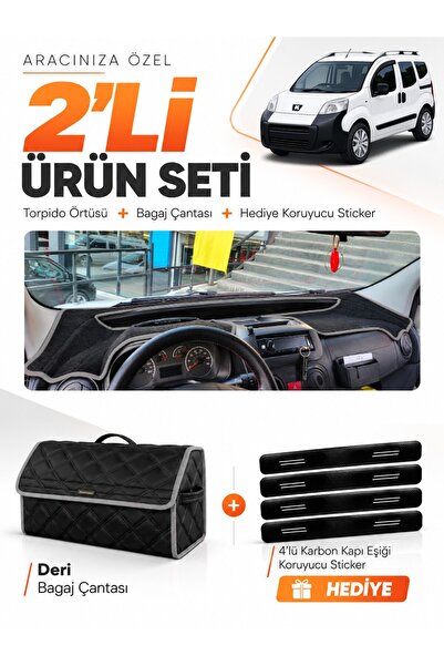 e-biz Peugeot Bi̇pper (2007-2020) Compatible Torpedo Cover + Leather Luggage ...