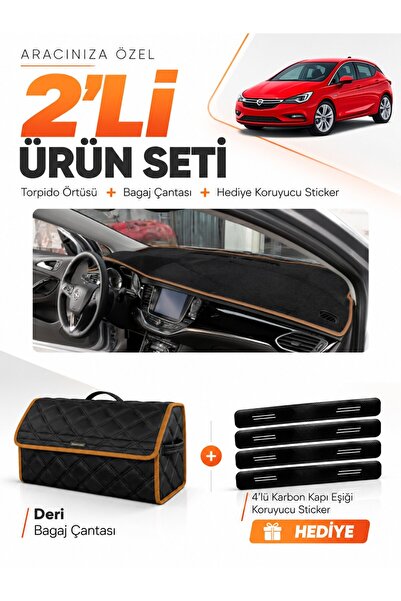 e-biz Opel Astra K (2015-2021) Compatible Dashboard Cover + Leather Trunk Bag...