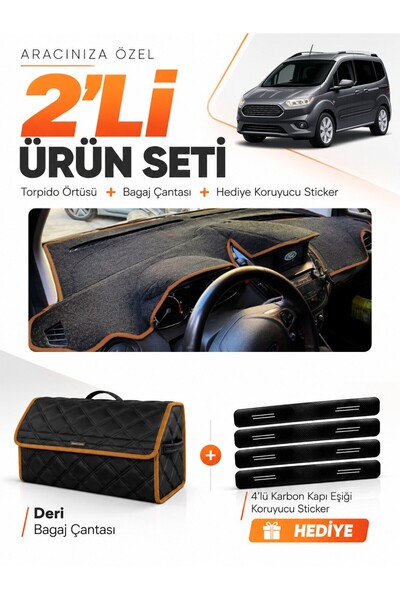 e-biz Ford Courier (2020-2023) Compatible Torpedo Cover with Screen + Leather...