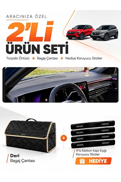 e-biz Renault Austral (2023-2026) Compatible Glove Box Cover + Leather Trunk ...