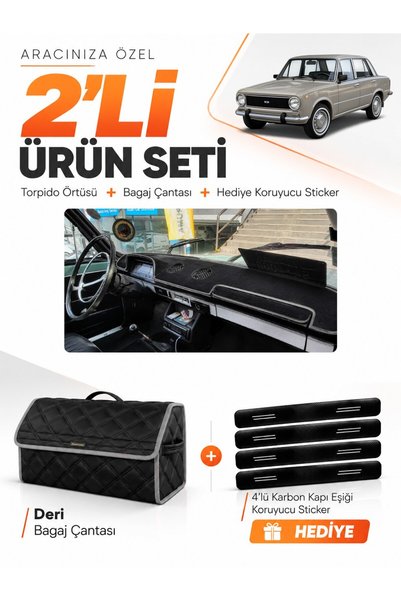 e-biz Glove Box Cover + Leather Luggage Bag + Sticker Set Tofaş Murat 124 (19...