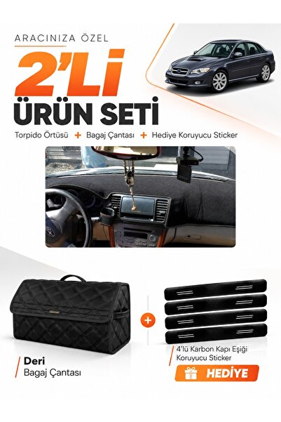 e-biz Subaru Legacy B4 (2003-2009) Compatible Glove Box Cover + Leather Trunk...