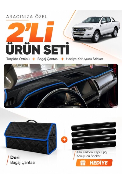 e-biz Ford Ranger (2018-2019) Compatible Dashboard Cover + Leather Trunk Bag ...