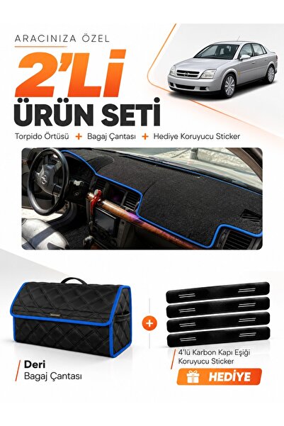 e-biz Opel Vectra C (2002-2008) Compatible Dashboard Cover + Leather Trunk Ba...