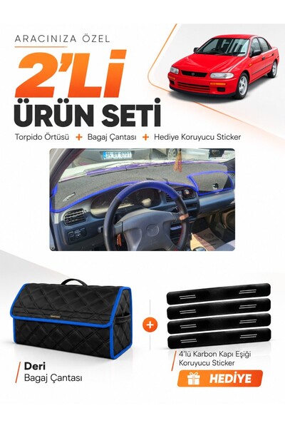 e-biz Mazda 323 Fami̇li̇a Covered (1994-1998) Compatible Glove Box Cover + Le...