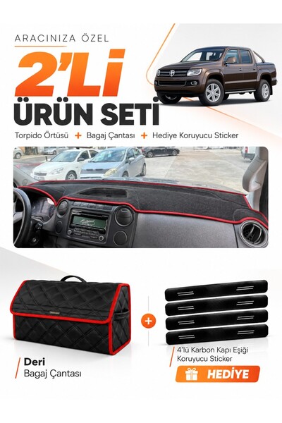 e-biz Volkswagen Amarok (2009-2016) Compatible Dashboard Cover + Leather Trun...