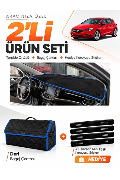 e-biz Opel Astra K (2015-2021) Compatible Dashboard Cover + Leather Trunk Bag...