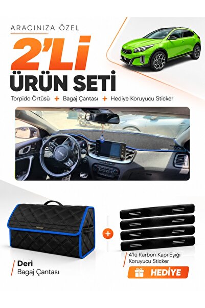 e-biz Kia X-Ceed (2020-2025) Compatible Torpedo Cover + Leather Luggage Bag +...