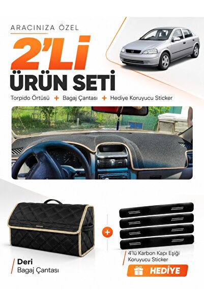 e-biz Opel Astra g (1998-2008) Compatible Dashboard Cover + Leather Trunk Bag...