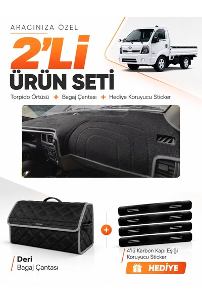 e-biz Kia Bongo (2020-2024) Compatible Dashboard Cover + Leather Trunk Bag + ...
