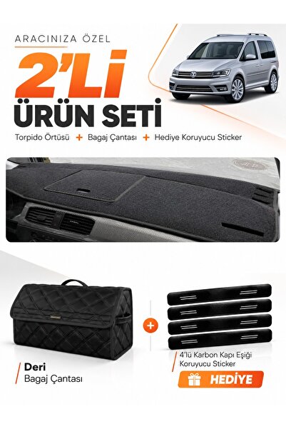 e-biz Volkswagen Caddy (2015-2021) Compatible Dashboard Cover + Leather Trunk...