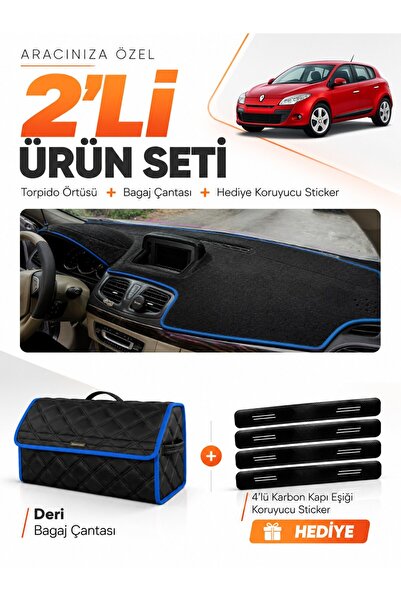 e-biz Renault Megane 3 Li̇f Ekran (2008-2015) Compatible Torpedo Cover + Leat...