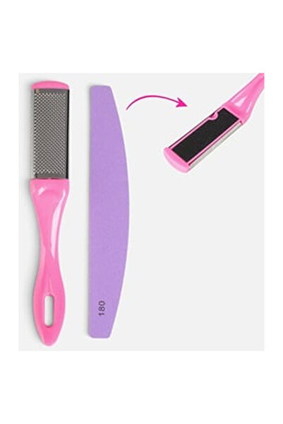 OEM Set Pila Metalica Fucsia pentru Calcaie & Pila Mov