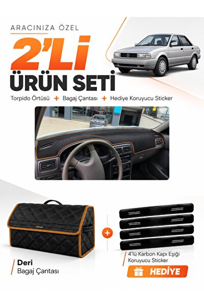 e-biz Nissan Sunny (1990-1995) Compatible Torpedo Cover + Leather Trunk Bag +...
