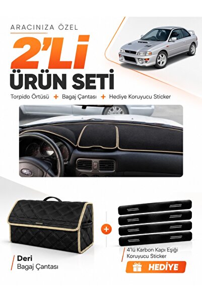e-biz Subaru Impreza (1998-2000) Compatible Glove Box Cover + Leather Trunk B...