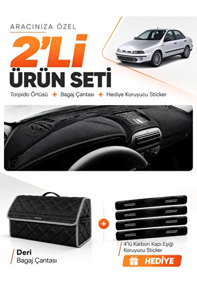 e-biz Fiat Marea (1999-2007) Airbag Compatible Torpedo Cover + Leather Trunk ...