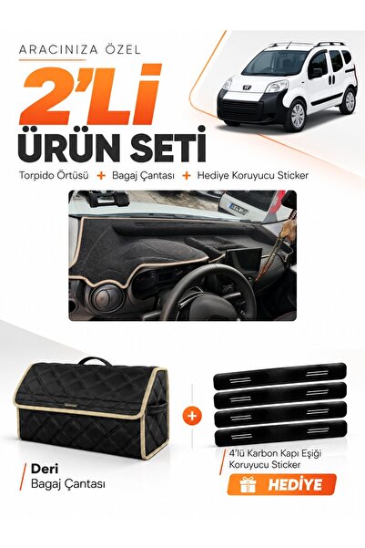 e-biz Peugeot Bi̇pper Fully Closed (2007-2020) Compatible Torpedo Cover + Lea...