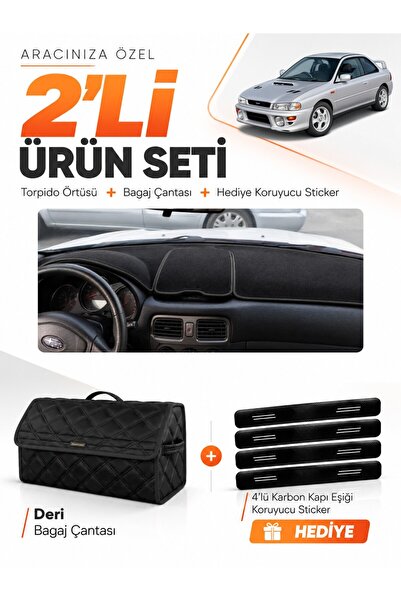 e-biz Subaru Impreza (1998-2000) Compatible Glove Box Cover + Leather Trunk B...