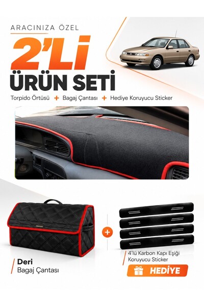e-biz Kia Sephi̇a (1995-1998) Compatible Torpedo Cover + Leather Luggage Bag ...