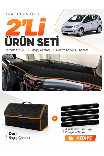 e-biz Mercedes W168 a Class (1997-2004) Compatible Glove Box Cover + Leather ...