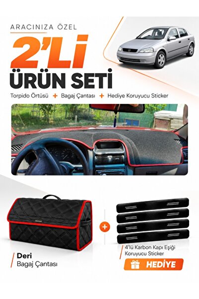 e-biz Opel Astra g (1998-2008) Compatible Dashboard Cover + Leather Trunk Bag...