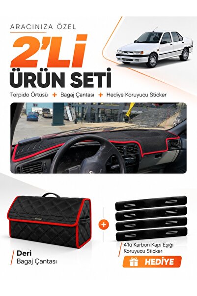 e-biz Renault 19 Europa (1996-2003) Compatible Glove Box Cover + Leather Trun...